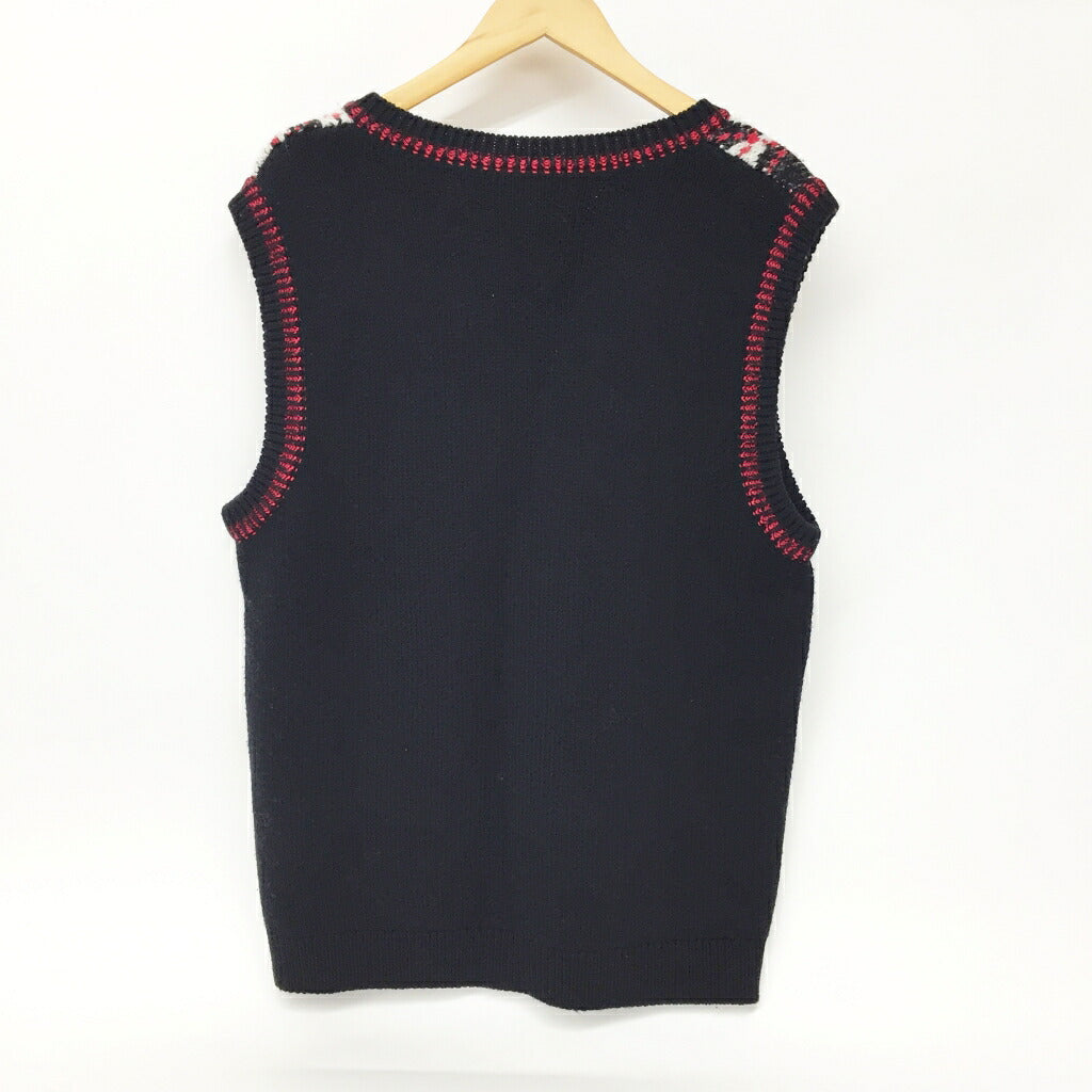 Marine Serre Knit Vest Black Red White Size S