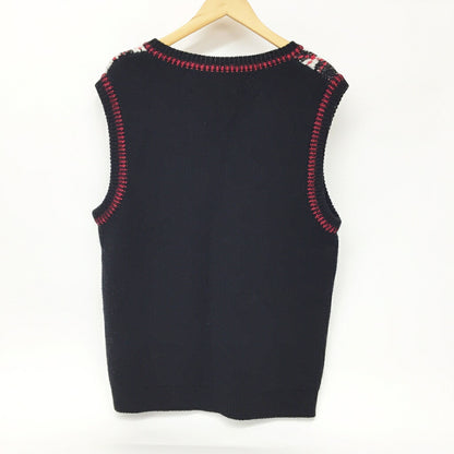 Marine Serre Knit Vest Black Red White Size S