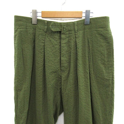NEAT Seersucker Stripe 2-Tuck Wide Pants Olive Size 48