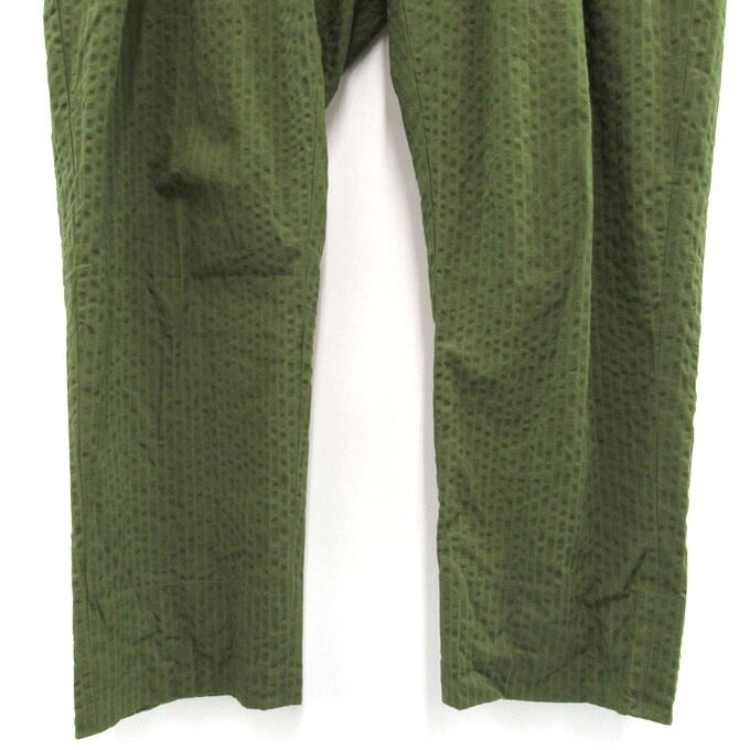 NEAT Seersucker Stripe 2-Tuck Wide Pants Olive Size 48