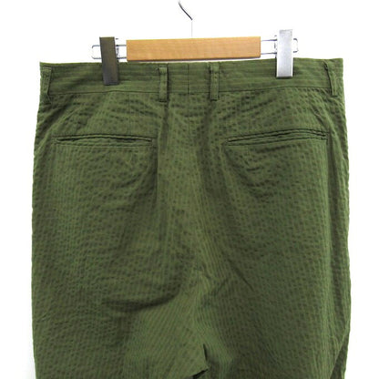 NEAT Seersucker Stripe 2-Tuck Wide Pants Olive Size 48
