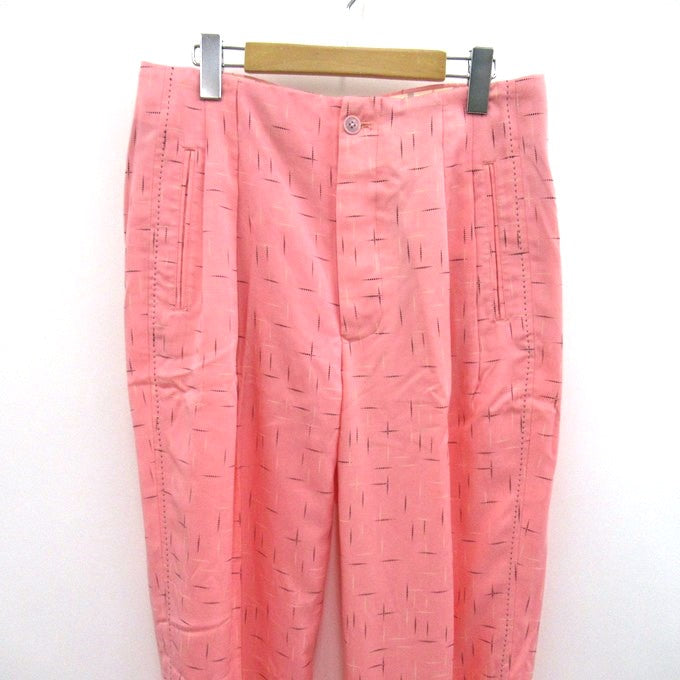 DRY BONES DB Nep Print 2-Tuck Trousers Pink Size 30