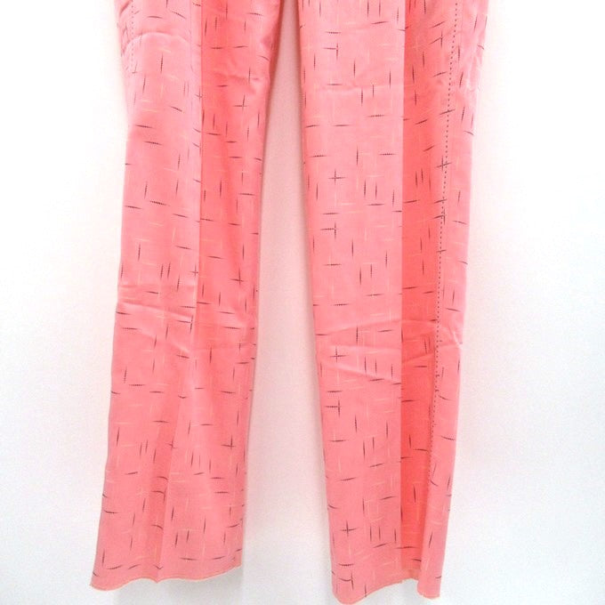 DRY BONES DB Nep Print 2-Tuck Trousers Pink Size 30