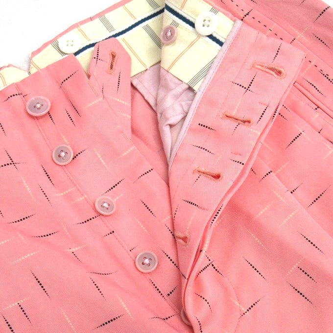 DRY BONES DB Nep Print 2-Tuck Trousers Pink Size 30