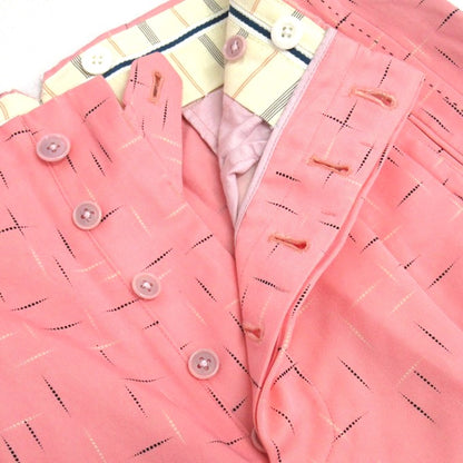 DRY BONES DB Nep Print 2-Tuck Trousers Pink Size 30