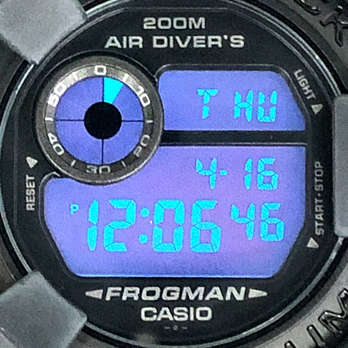 G-SHOCK DW-8200BK-1 Frogman Real Black Watch Size ONE SIZE