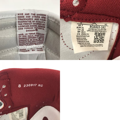 NIKE Air Jordan 1 High '85 Red/White Sneakers Size 26.0