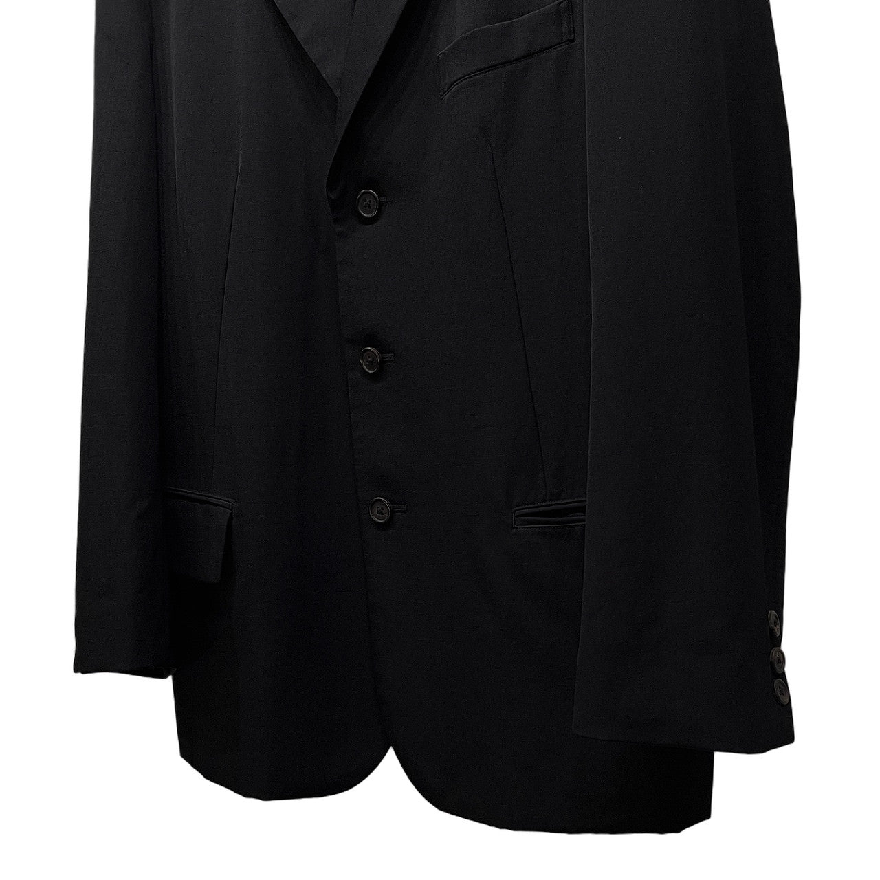 Y's for men 90s Wool Gabardine 3B Blazer Black Size M