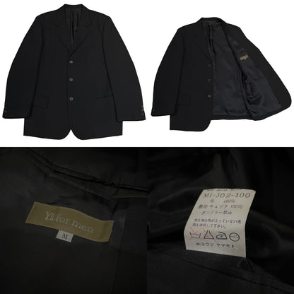 Y's for men 90s Wool Gabardine 3B Blazer Black Size M