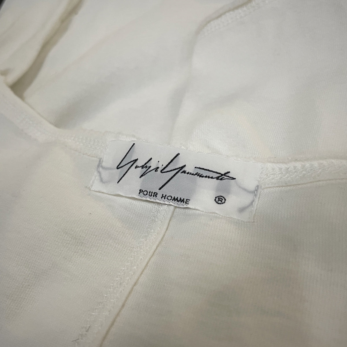 Yohji Yamamoto Pour Homme 19AW Side T-Shirt White Size 3