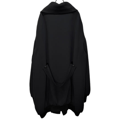 SOSNOVSKA Oversized High Neck Rib Long Coat Black Size S