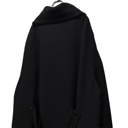 SOSNOVSKA Oversized High Neck Rib Long Coat Black Size S