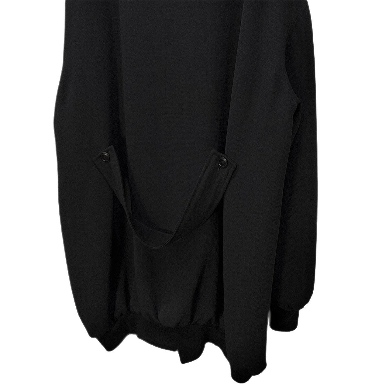 SOSNOVSKA Oversized High Neck Rib Long Coat Black Size S