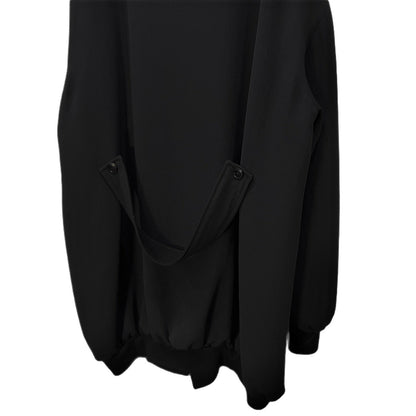 SOSNOVSKA Oversized High Neck Rib Long Coat Black Size S
