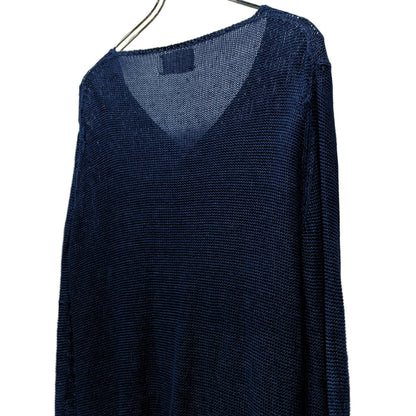 Takahiromiyashita The Soloist. Indigo Linen Cardigan Size S
