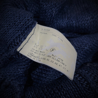 Takahiromiyashita The Soloist. Indigo Linen Cardigan Size S