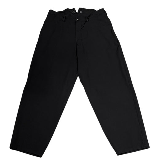 Yohji Yamamoto 22AW Gabardine Wide Tapered Pants Size 2