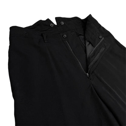 Yohji Yamamoto 22AW Gabardine Wide Tapered Pants Size 2