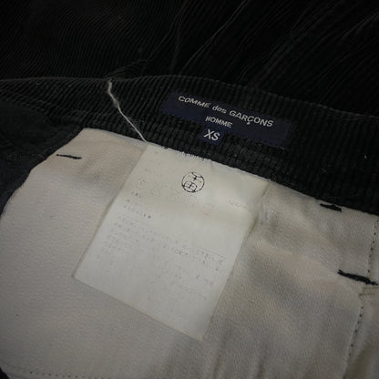 Comme des Garcons Black Cotton Corduroy Straight Pants Size XS