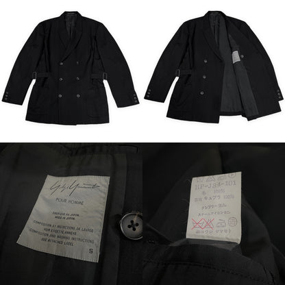 Yohji Yamamoto 93AW Action Pleat Side Belt Coat Size S