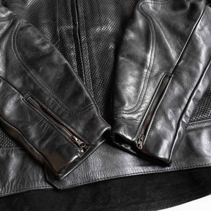 VANSON Biker Jacket Black Size 56
