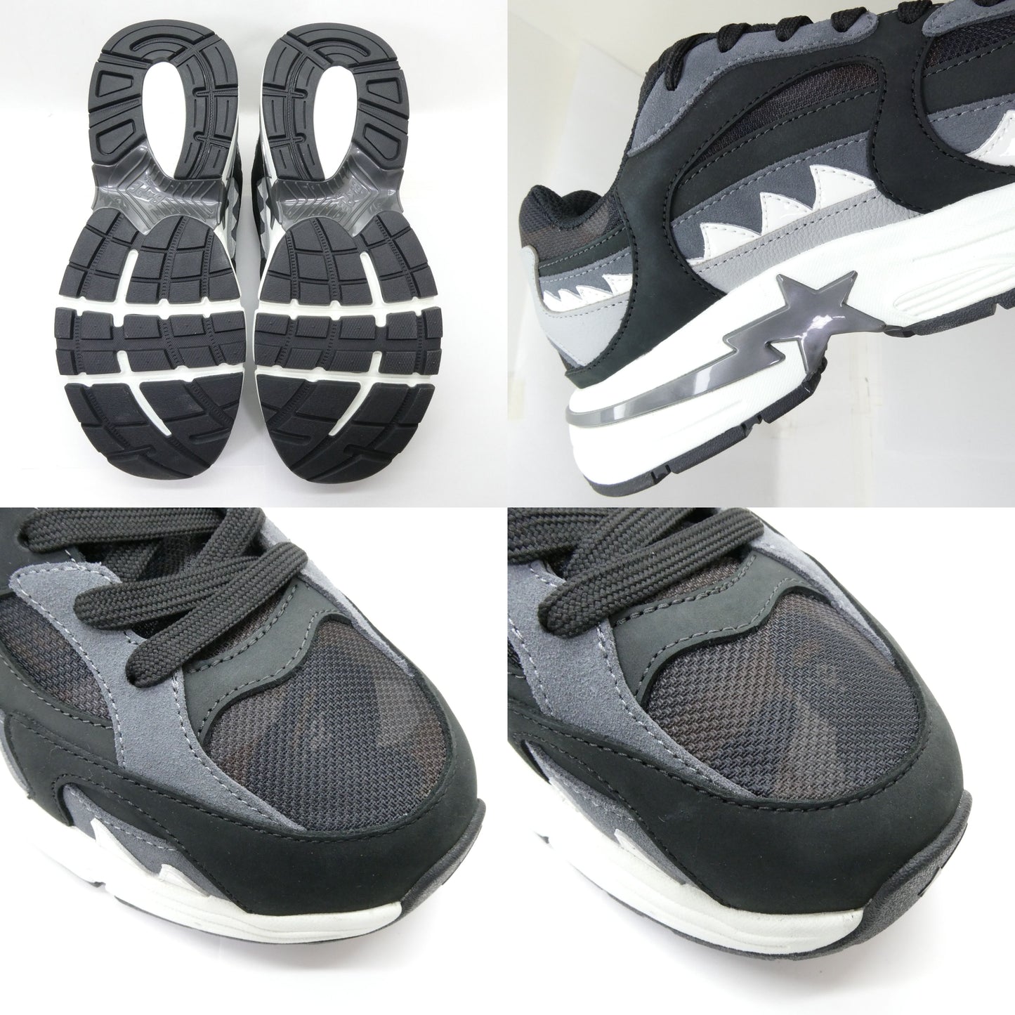 A BATHING APE BAPE Shark Sta #1 M2 Black Sneakers