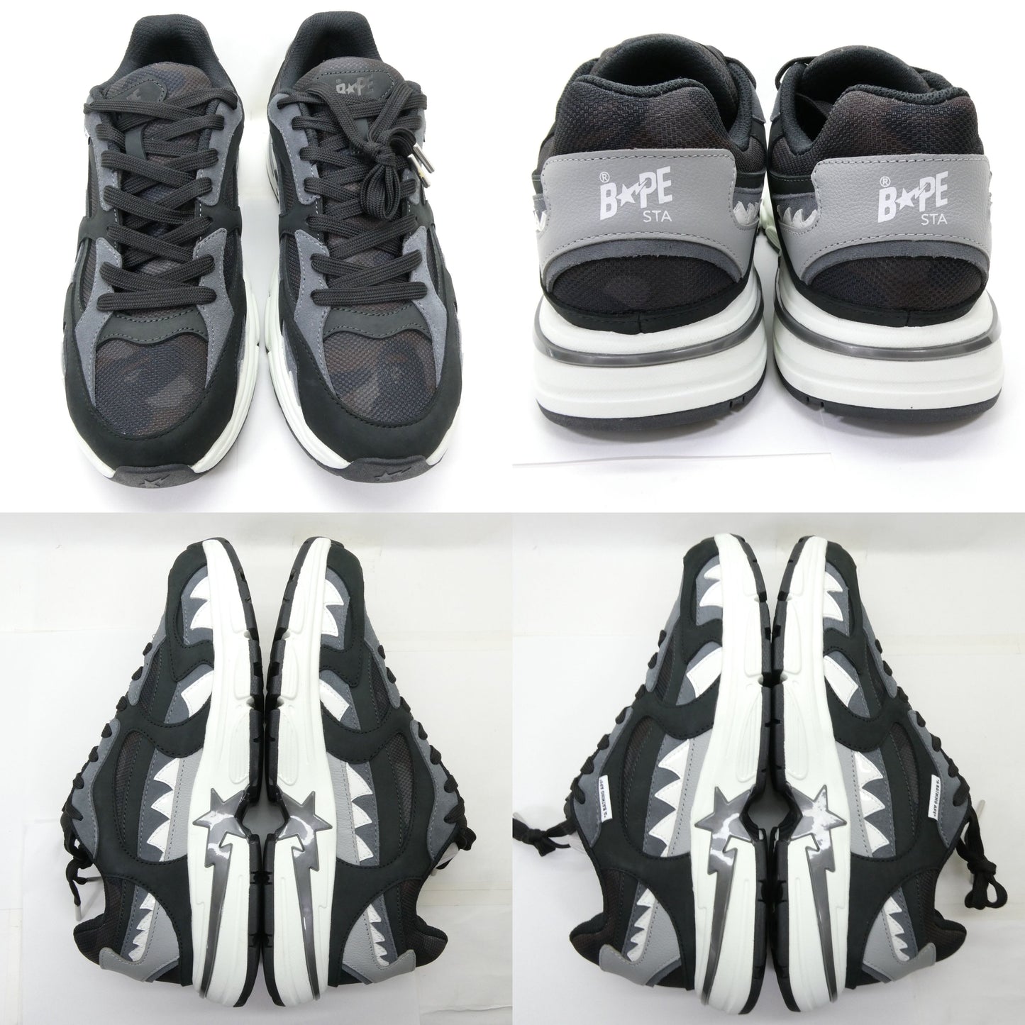 A BATHING APE BAPE Shark Sta #1 M2 Black Sneakers
