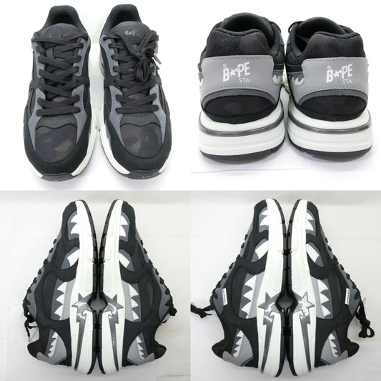 A BATHING APE BAPE Shark Sta #1 M2 Black Sneakers