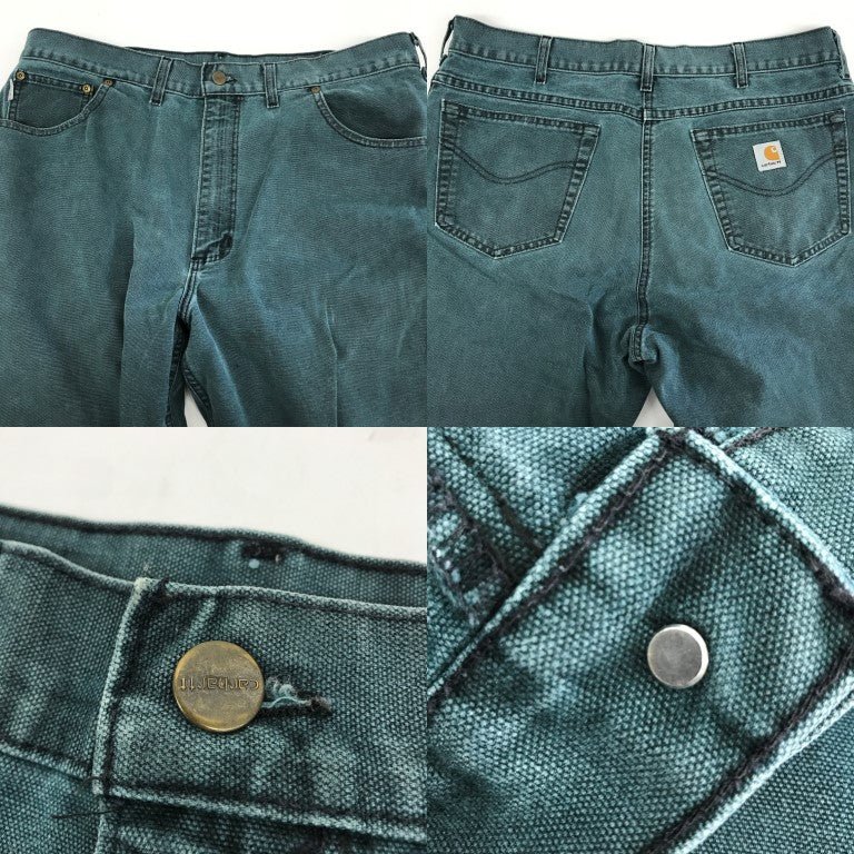 Carhartt Double Knee Duck Painter Star Pants Green Size 33