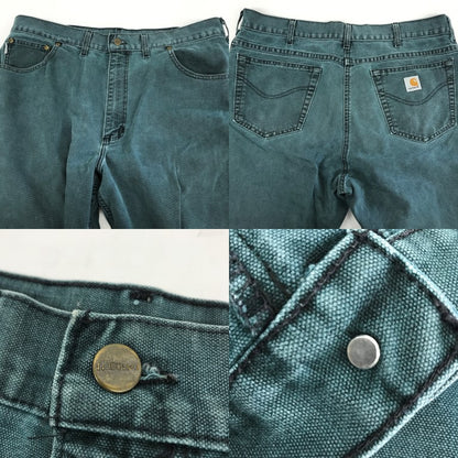 Carhartt Double Knee Duck Painter Star Pants Green Size 33