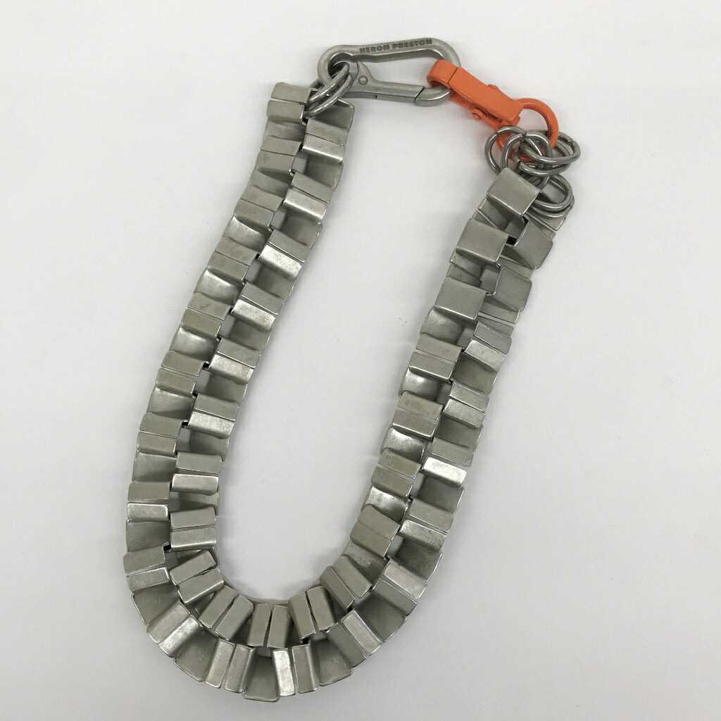 HERON PRESTON Cubic Chain Necklace Silver