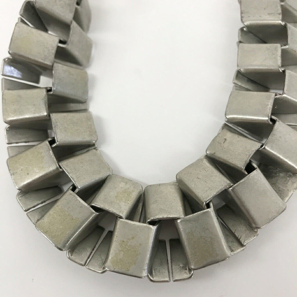 HERON PRESTON Cubic Chain Necklace Silver