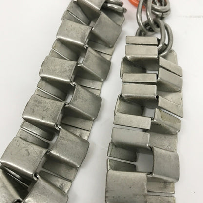HERON PRESTON Cubic Chain Necklace Silver