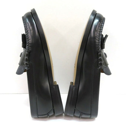 GUCCI GG Supreme Tassel Loafers Black Size 5