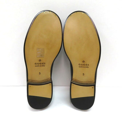 GUCCI GG Supreme Tassel Loafers Black Size 5