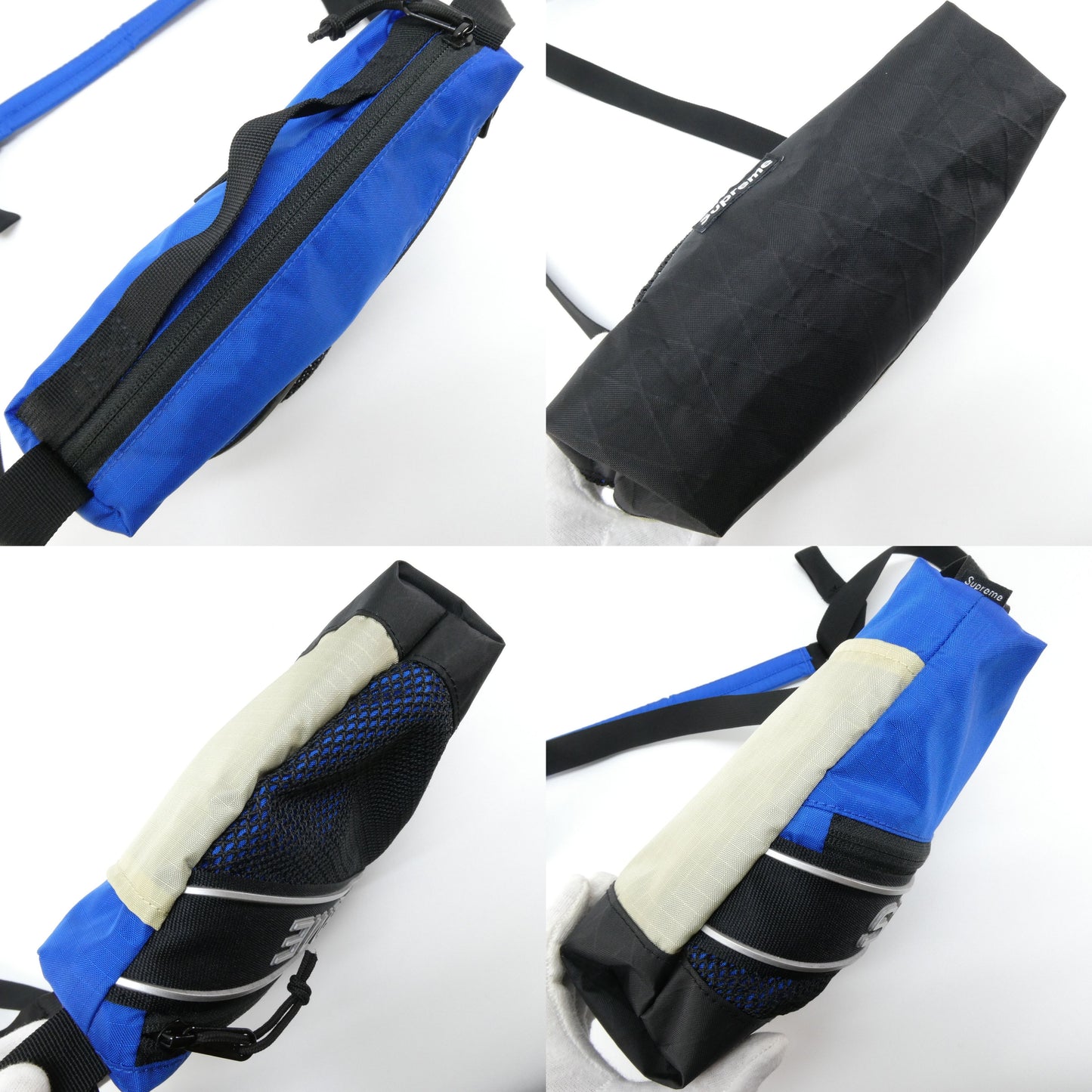 Supreme Nylon X-Pac Logo Shoulder Bag Blue Size ONE SIZE
