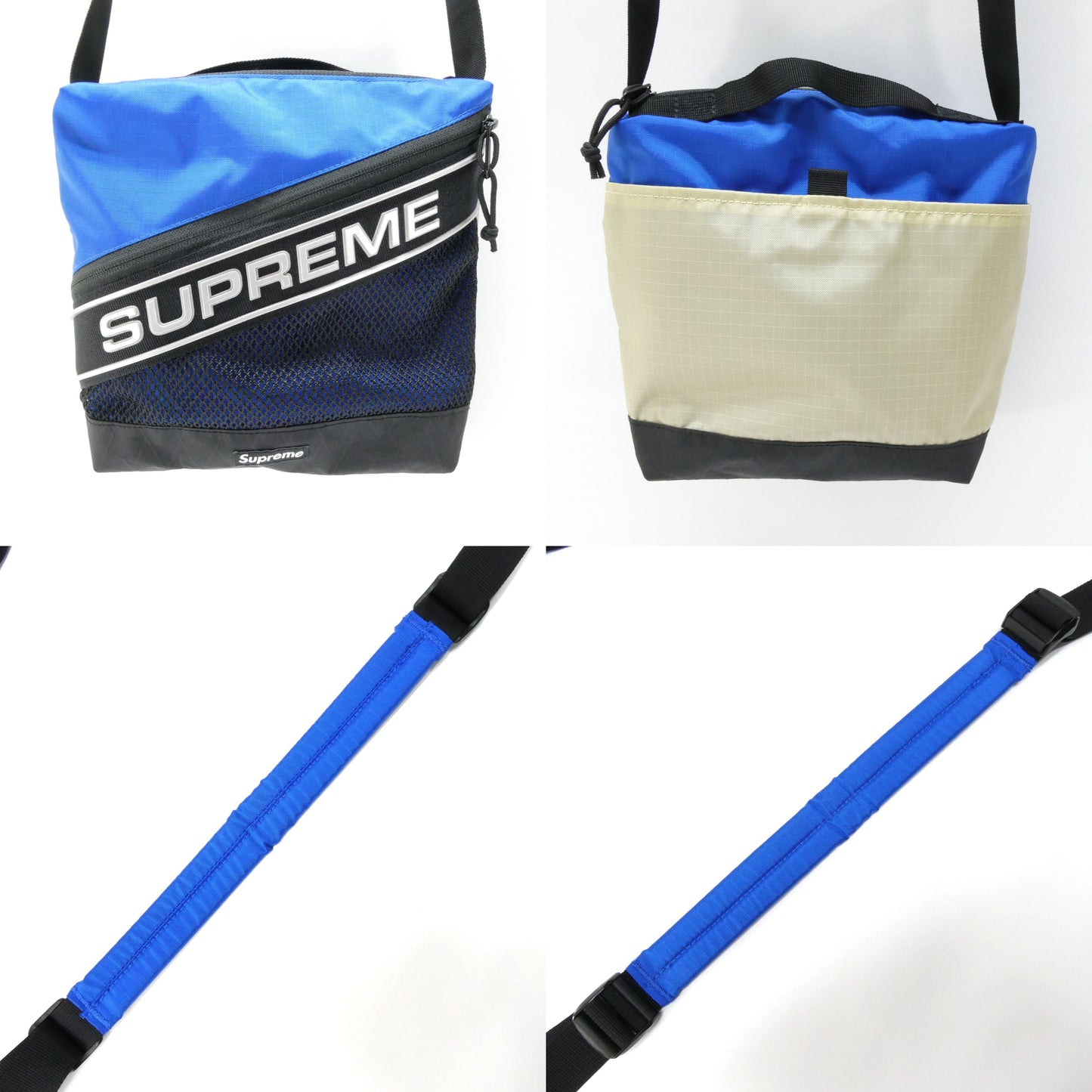 Supreme Nylon X-Pac Logo Shoulder Bag Blue Size ONE SIZE