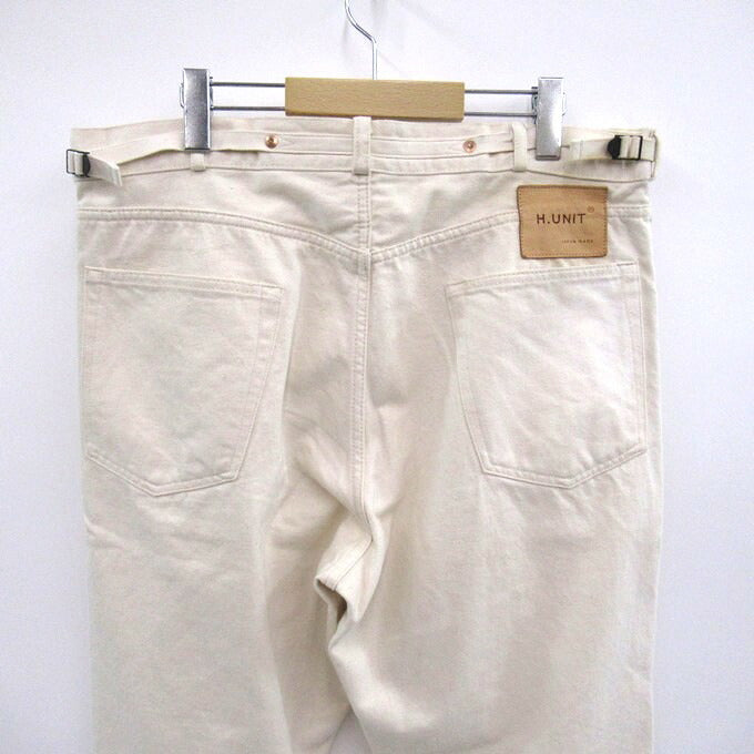 H.UNIT Ivory Denim Pants Knit Size 2