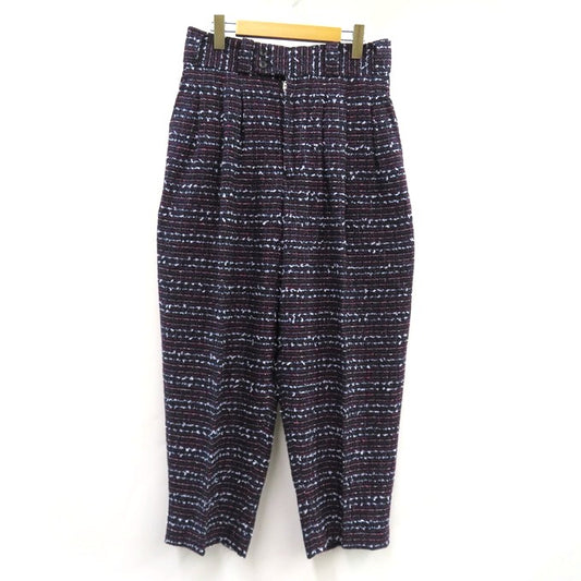 NEZU YOHINTEN Fancy Tweed Tango Pants Navy Purple Size 1