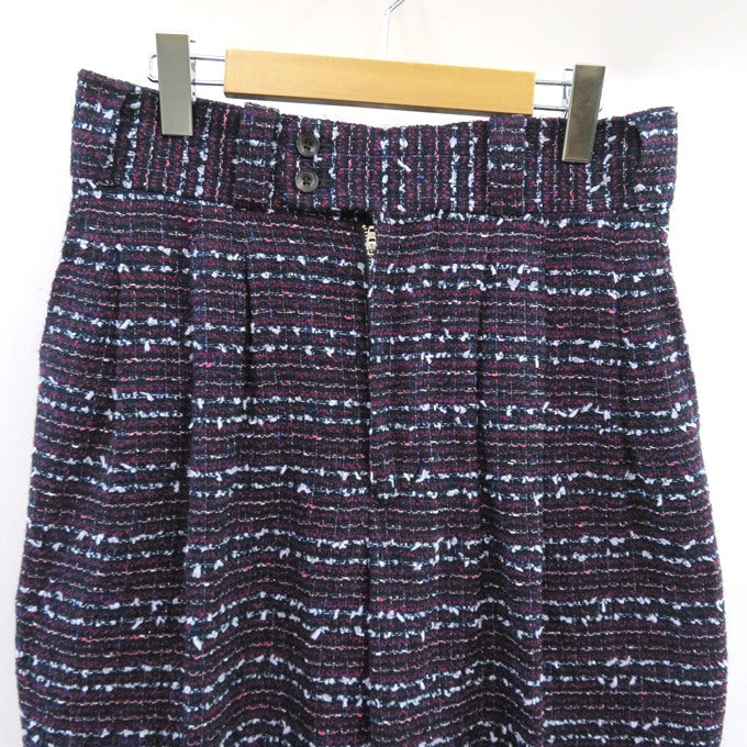 NEZU YOHINTEN Fancy Tweed Tango Pants Navy Purple Size 1