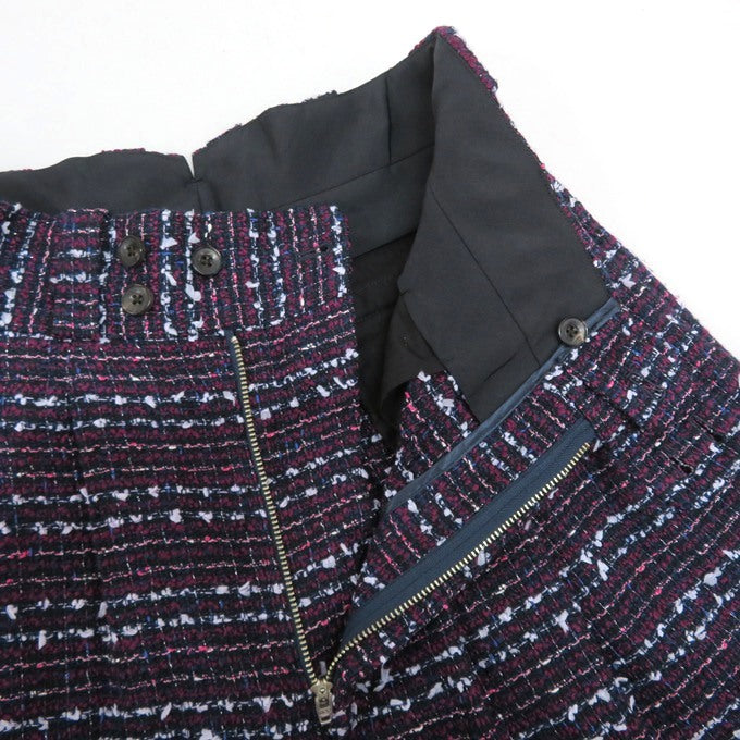 NEZU YOHINTEN Fancy Tweed Tango Pants Navy Purple Size 1