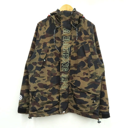A BATHING APE 1ST CAMO SHARK Mountain Parka Green Hoodie Size XL