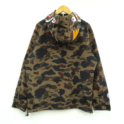 A BATHING APE 1ST CAMO SHARK Mountain Parka Green Hoodie Size XL