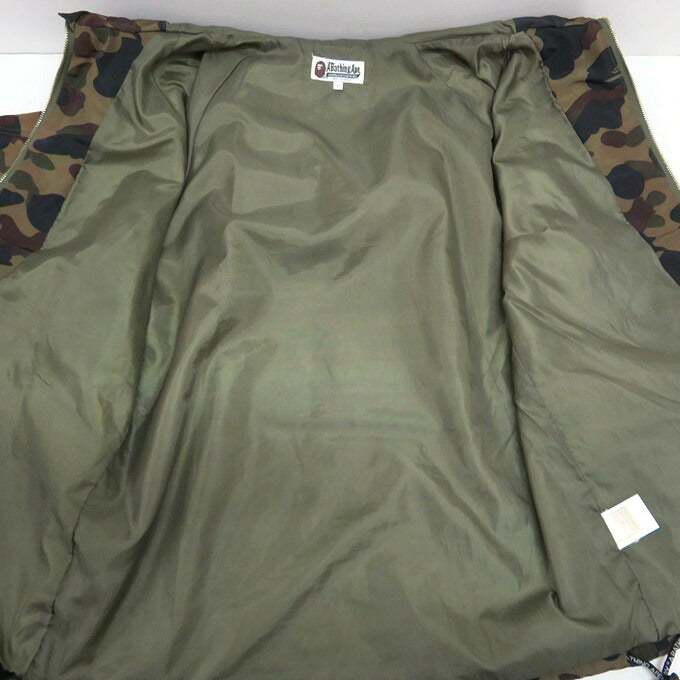 A BATHING APE 1ST CAMO SHARK Mountain Parka Green Hoodie Size XL