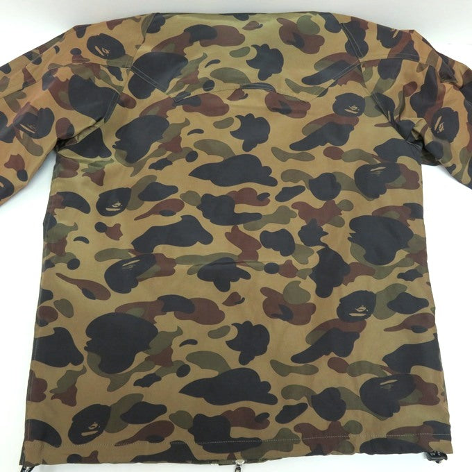 A BATHING APE 1ST CAMO SHARK Mountain Parka Green Hoodie Size XL
