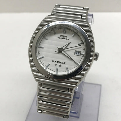 TECHNOS SKYMACH Automatic Watch Silver White Size ONE SIZE