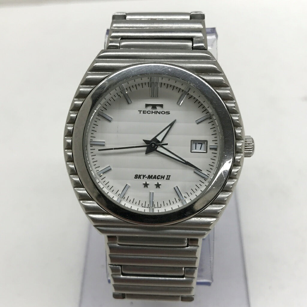TECHNOS SKYMACH Automatic Watch Silver White Size ONE SIZE