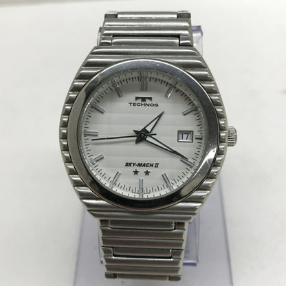 TECHNOS SKYMACH Automatic Watch Silver White Size ONE SIZE