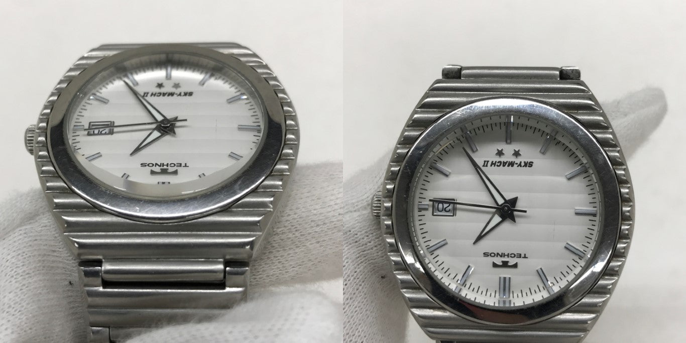 TECHNOS SKYMACH Automatic Watch Silver White Size ONE SIZE