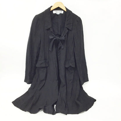 COMME des GARCONS Linen Cotton Coat Black Size M